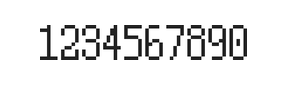 5×10数字点阵字体 ddN510AB0458
