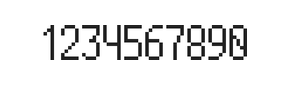 5×10数字点阵字体 ddN510AB0459