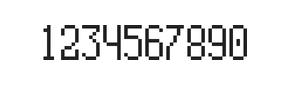 5×10数字点阵字体 ddN510AB0464