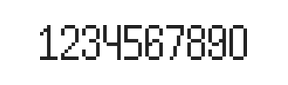 5×10数字点阵字体 ddN510AB0468