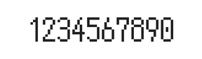 5×10数字点阵字体 ddN510AB0475
