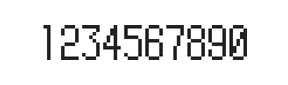 5×10数字点阵字体 ddN510AB0478