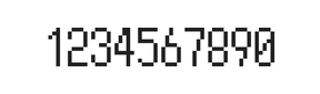 5×10数字点阵字体 ddN510AB0491
