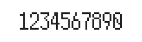 5×10数字点阵字体 ddN510AB0492