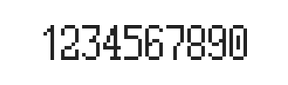 5×10数字点阵字体 ddN510AB0500