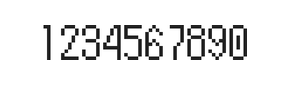 5×10数字点阵字体 ddN510AB0509