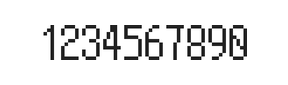 5×10数字点阵字体 ddN510AB0524