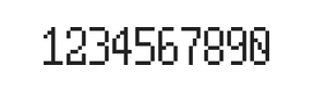 5×10数字点阵字体 ddN510AB0526