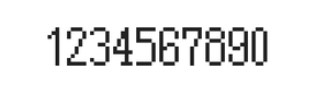 5×10数字点阵字体 ddN510AB0538