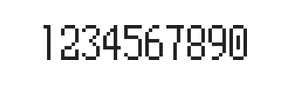 5×10数字点阵字体 ddN510AB0542
