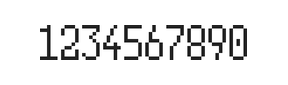 5×10数字点阵字体 ddN510AB0544