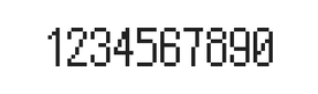 5×10数字点阵字体 ddN510AB0549