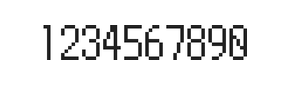 5×10数字点阵字体 ddN510AB0552