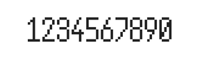 5×10数字点阵字体 ddN510AB0564