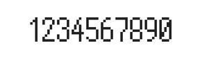 5×10数字点阵字体 ddN510AB0572