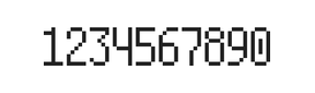5×10数字点阵字体 ddN510AB0599