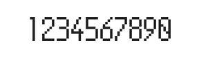 5×10数字点阵字体 ddN510AB0620