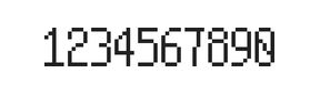 5×10数字点阵字体 ddN510AB0626