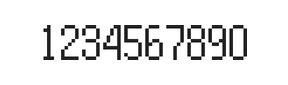 5×10数字点阵字体 ddN510AB0646