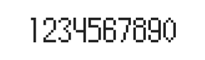 5×10数字点阵字体 ddN510AB0671