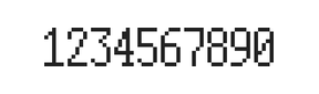 5×10数字点阵字体 ddN510AB0676