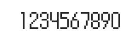 5×10数字点阵字体 ddN510AB0681