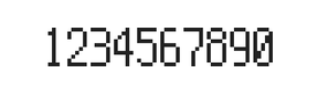 5×10数字点阵字体 ddN510AB0682