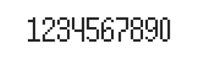 5×10数字点阵字体 ddN510AB0687