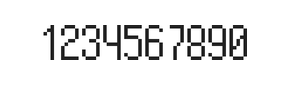 5×10数字点阵字体 ddN510AB0690