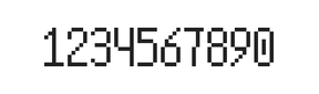 5×10数字点阵字体 ddN510AB0710