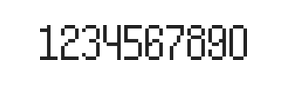 5×10数字点阵字体 ddN510AB0714