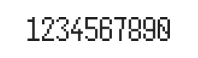 5×10数字点阵字体 ddN510AB0752