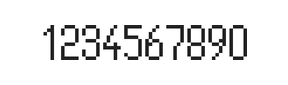 5×10数字点阵字体 ddN510AB0756