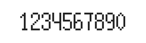 5×10数字点阵字体 ddN510AB0764