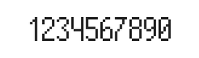 5×10数字点阵字体 ddN510AB0783