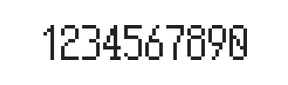 5×10数字点阵字体 ddN510AB0788