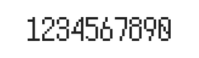 5×10数字点阵字体 ddN510AB0789