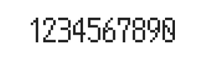 5×10数字点阵字体 ddN510AB0791