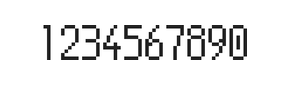 5×10数字点阵字体 ddN510AB0792