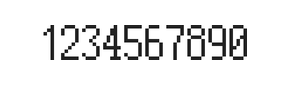 5×10数字点阵字体 ddN510AB0802