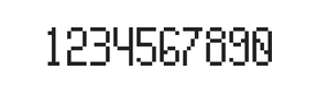 5×10数字点阵字体 ddN510AB0806