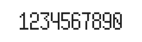 5×10数字点阵字体 ddN510AB0810