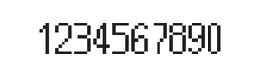 5×10数字点阵字体 ddN510AB0821