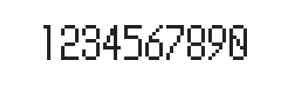 5×10数字点阵字体 ddN510AB0823