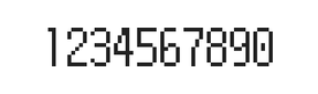 5×10数字点阵字体 ddN510AB0826