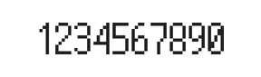 5×10数字点阵字体 ddN510AB0831
