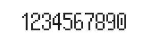 5×10数字点阵字体 ddN510AB0834