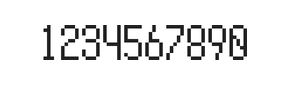 5×10数字点阵字体 ddN510AB0837
