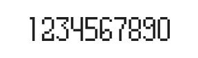 5×10数字点阵字体 ddN510AB0838