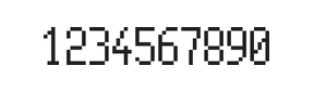 5×10数字点阵字体 ddN510AB0842